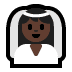 👰🏿 person with veil: dark skin tone display on Windows